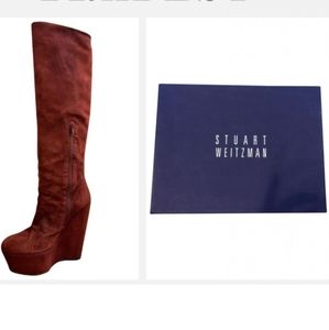 Stuart Weitzman Brown Heeled Boots